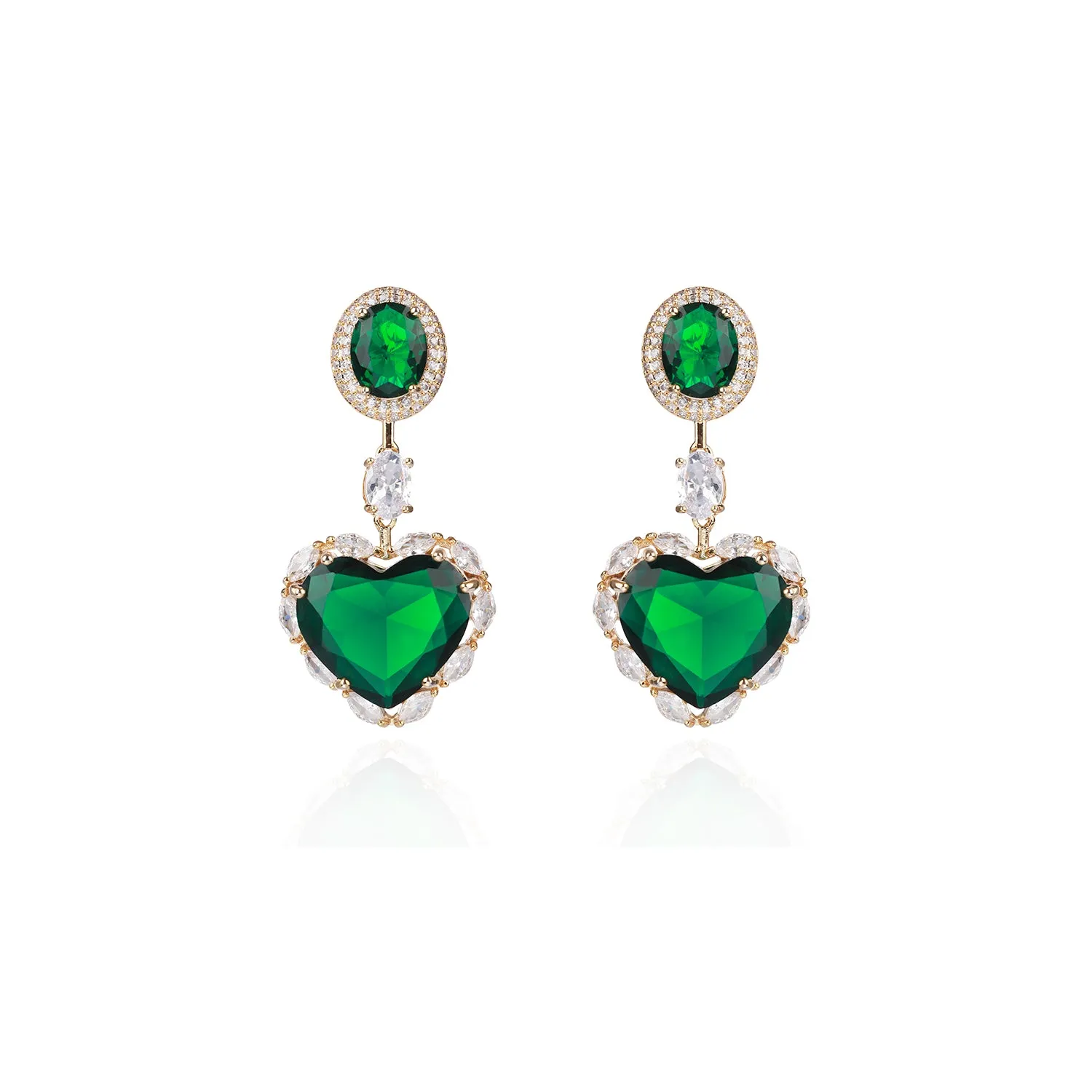 Heart Cubic Zircon Earring for Bride, Love Style Girl Accessories Jewelry CE11619