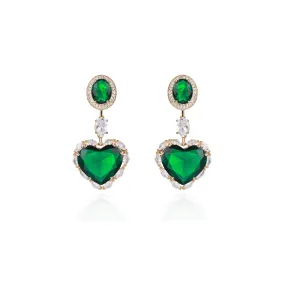Heart Cubic Zircon Earring for Bride, Love Style Girl Accessories Jewelry CE11619