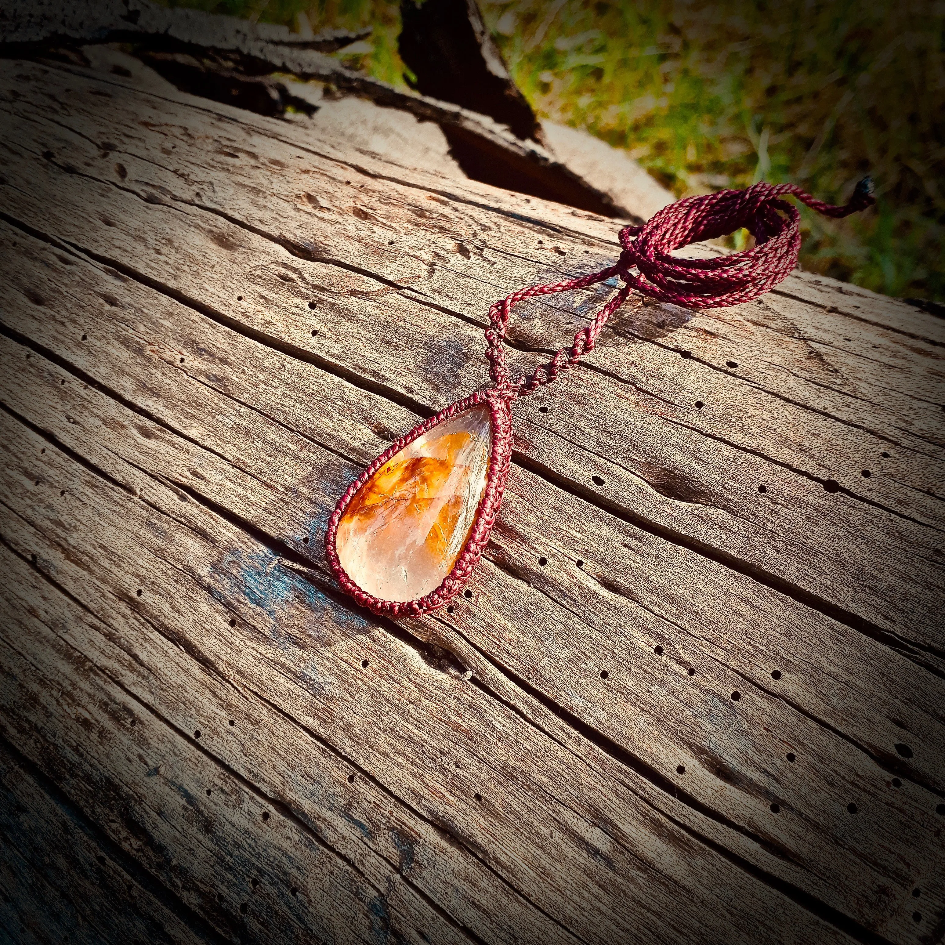 Hematoid quartz necklace