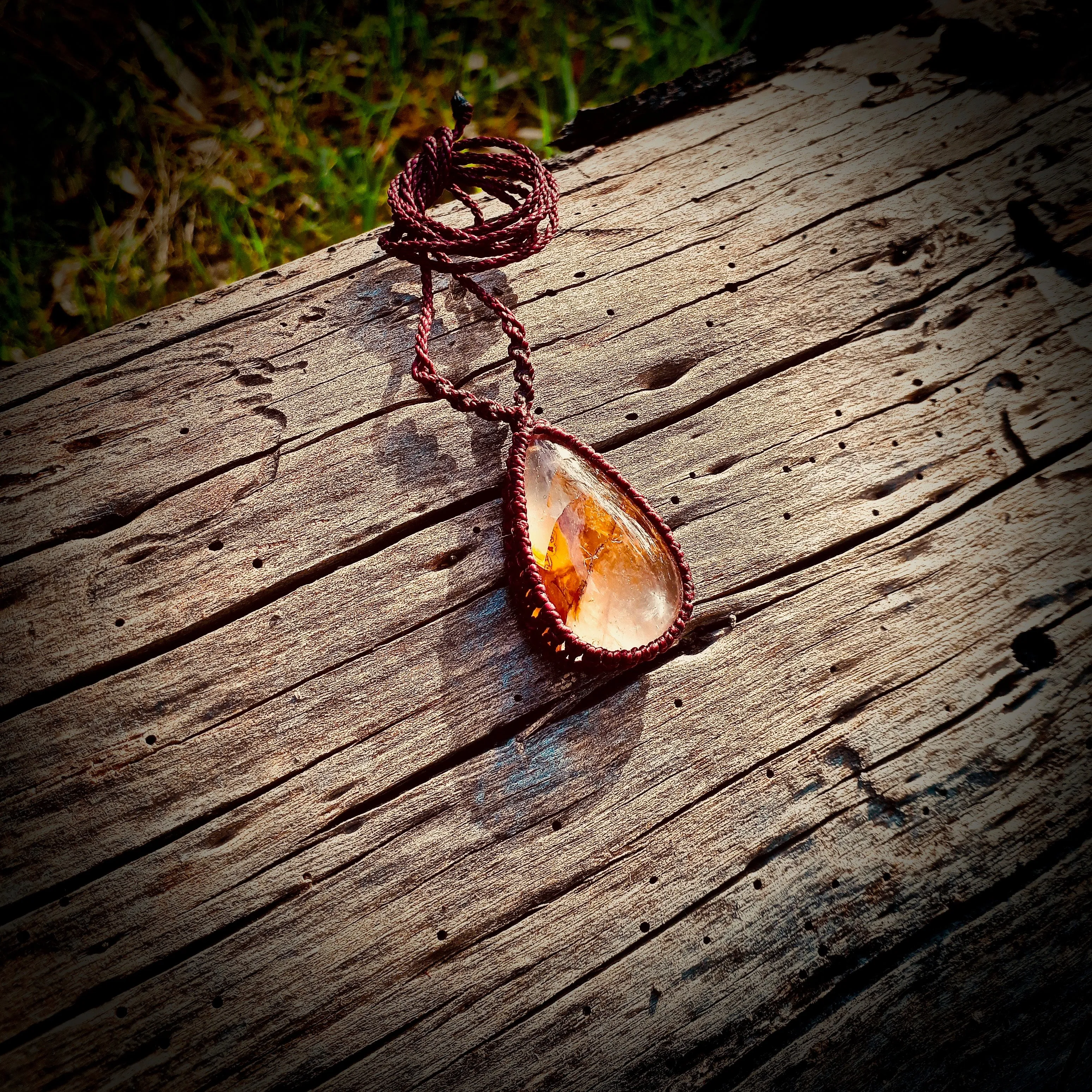Hematoid quartz necklace