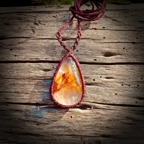 Hematoid quartz necklace