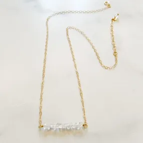 Herkimer Diamond Bar Necklace