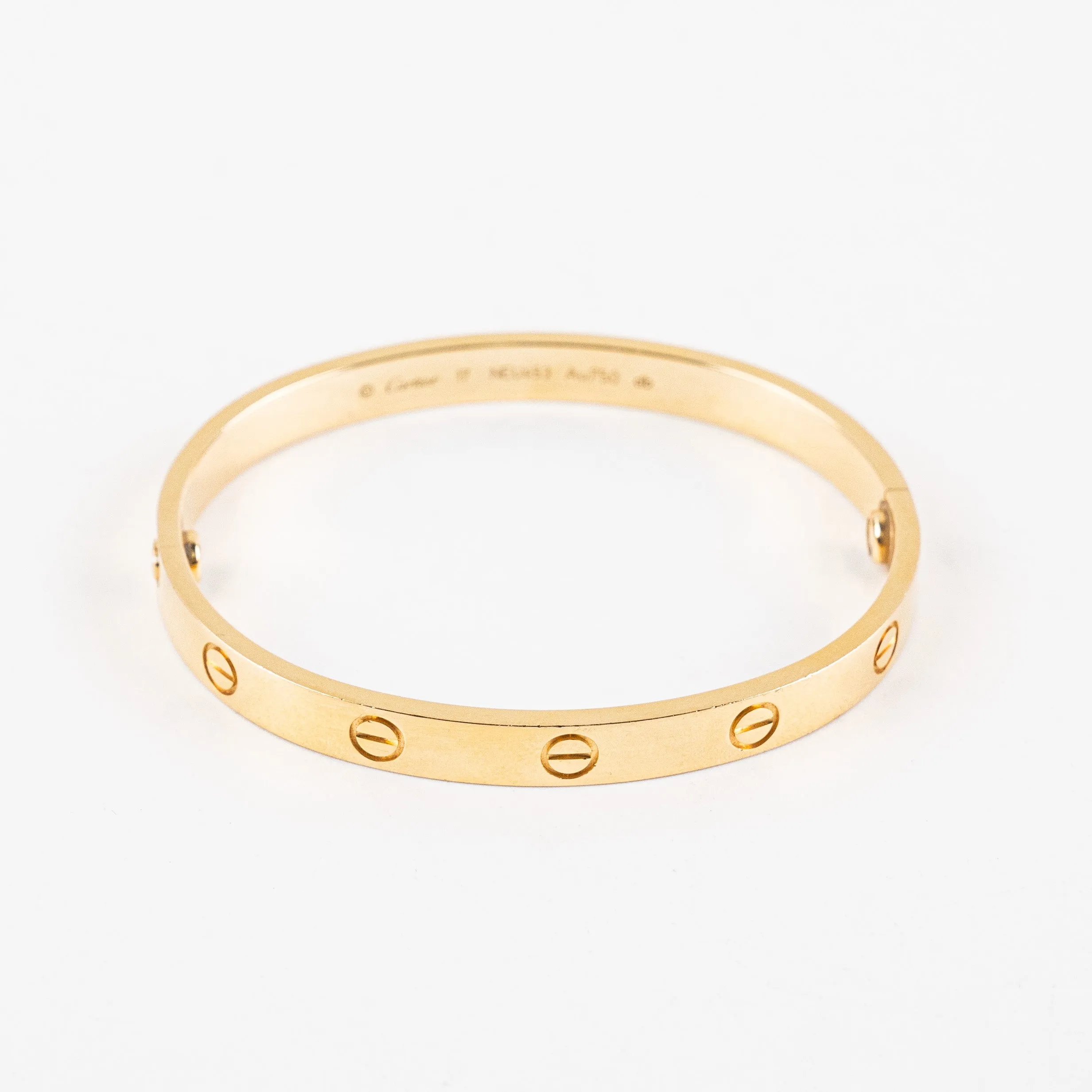 Hold BCCartier Love Bracelet Size 17 Yellow Gold