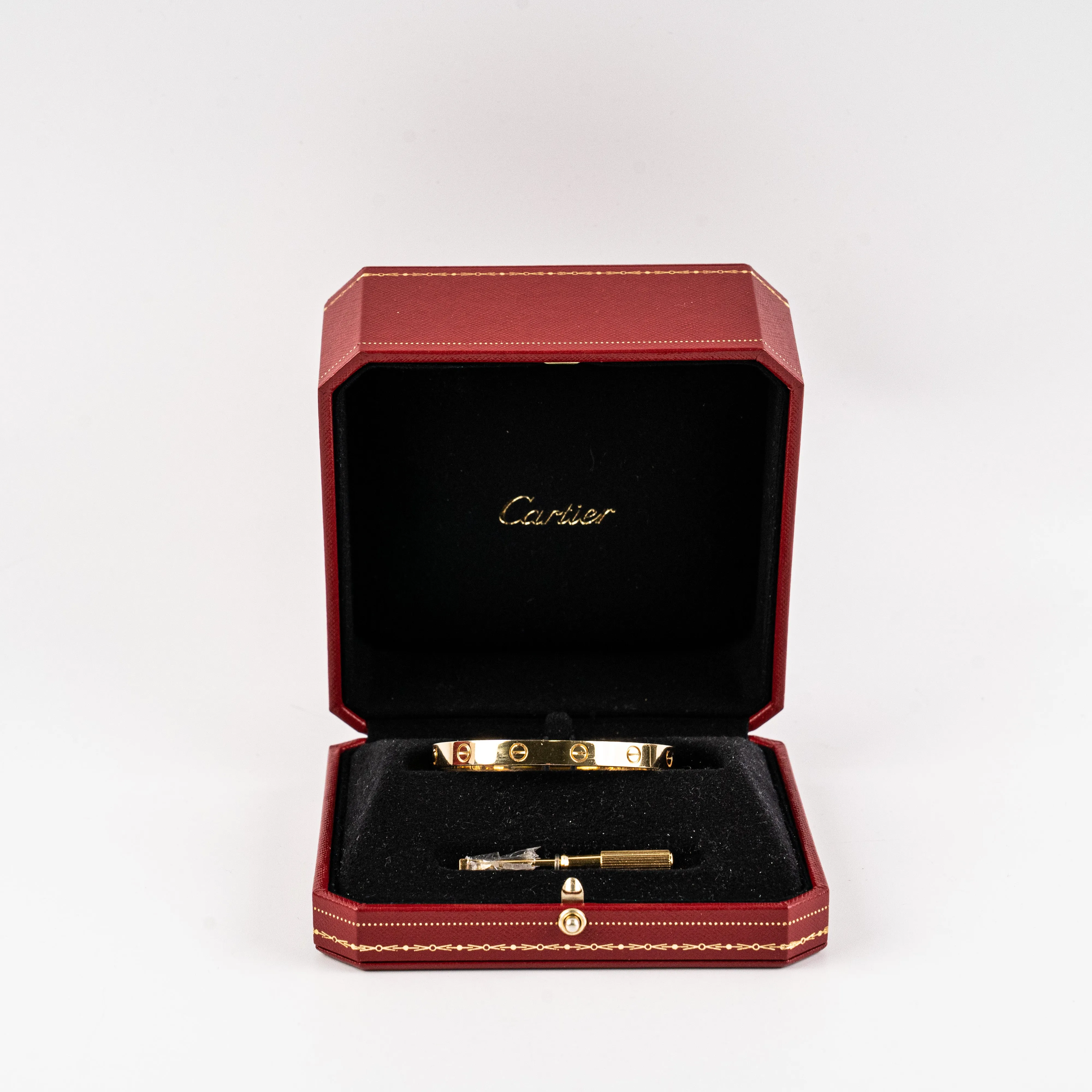 Hold BCCartier Love Bracelet Size 17 Yellow Gold