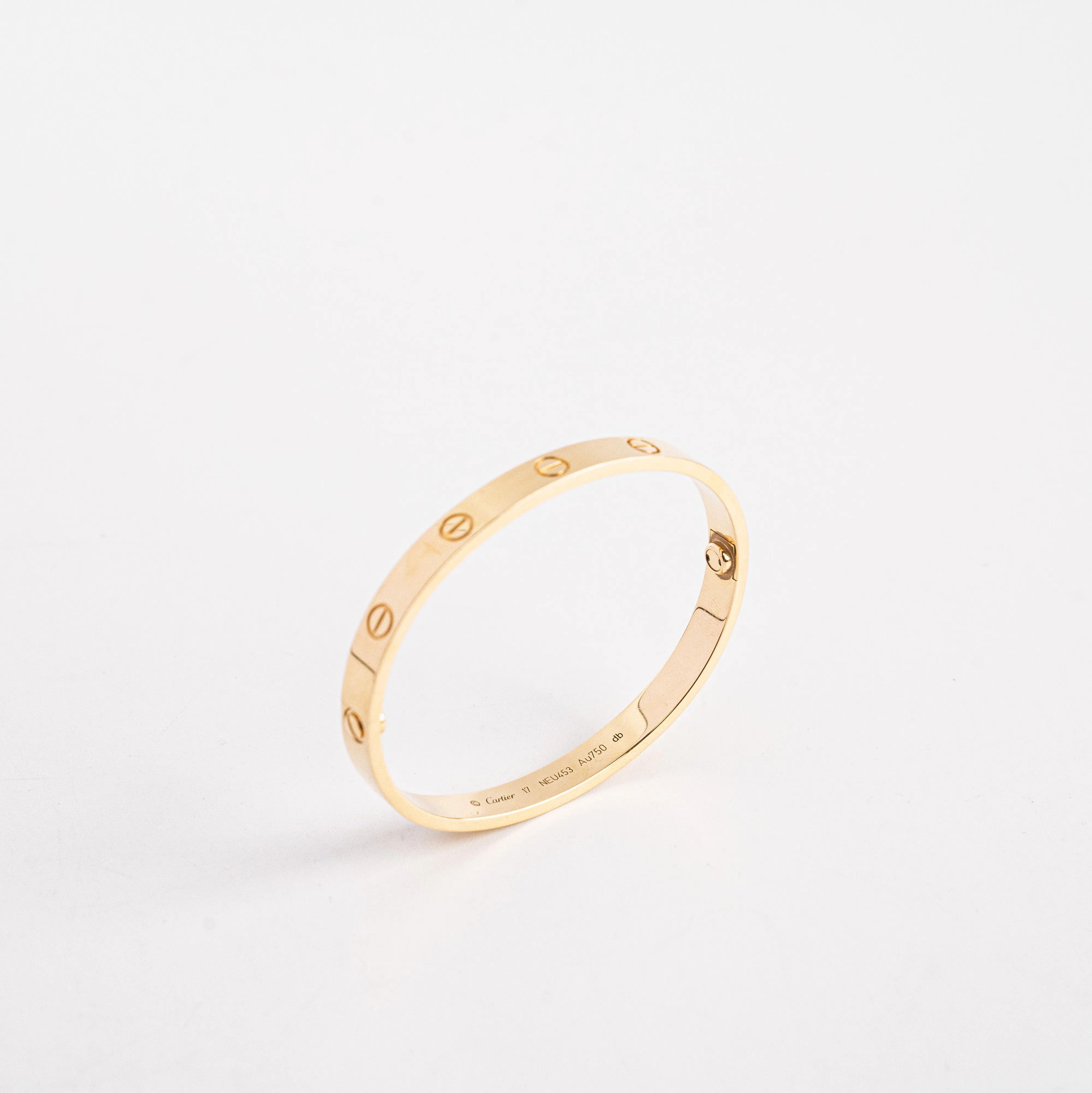 Hold BCCartier Love Bracelet Size 17 Yellow Gold