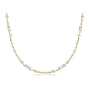 Hope Unwritten Gold Choker-Pearl