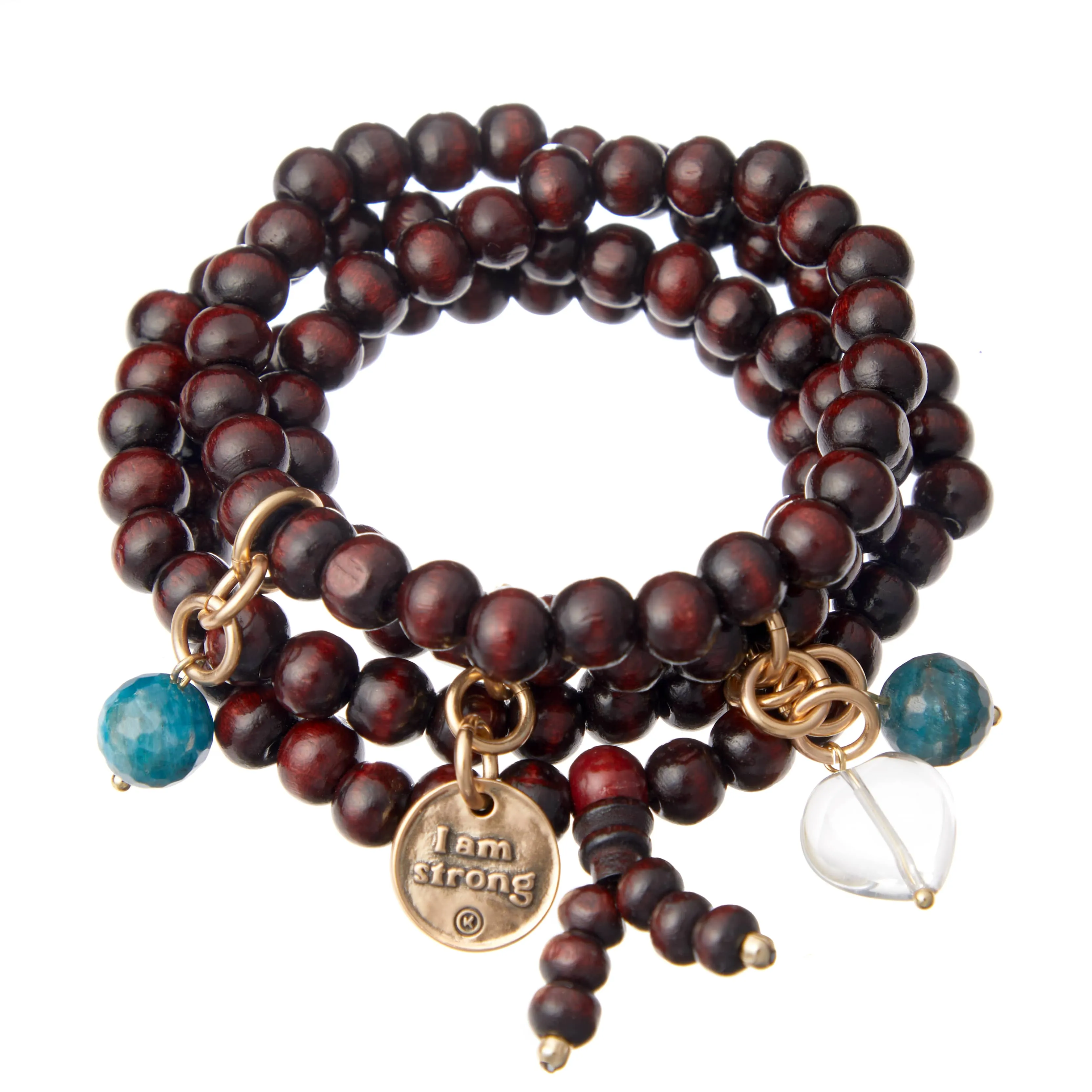 I AM STRONG | HEART | Wood Boho Wrap