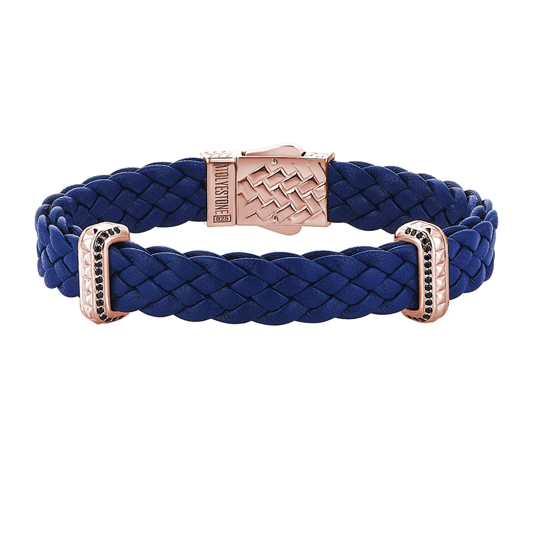 Iconic Elements Leather Bracelet in Silver