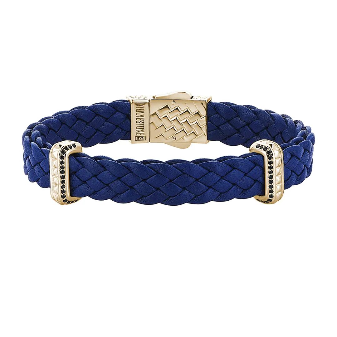 Iconic Elements Leather Bracelet in Silver