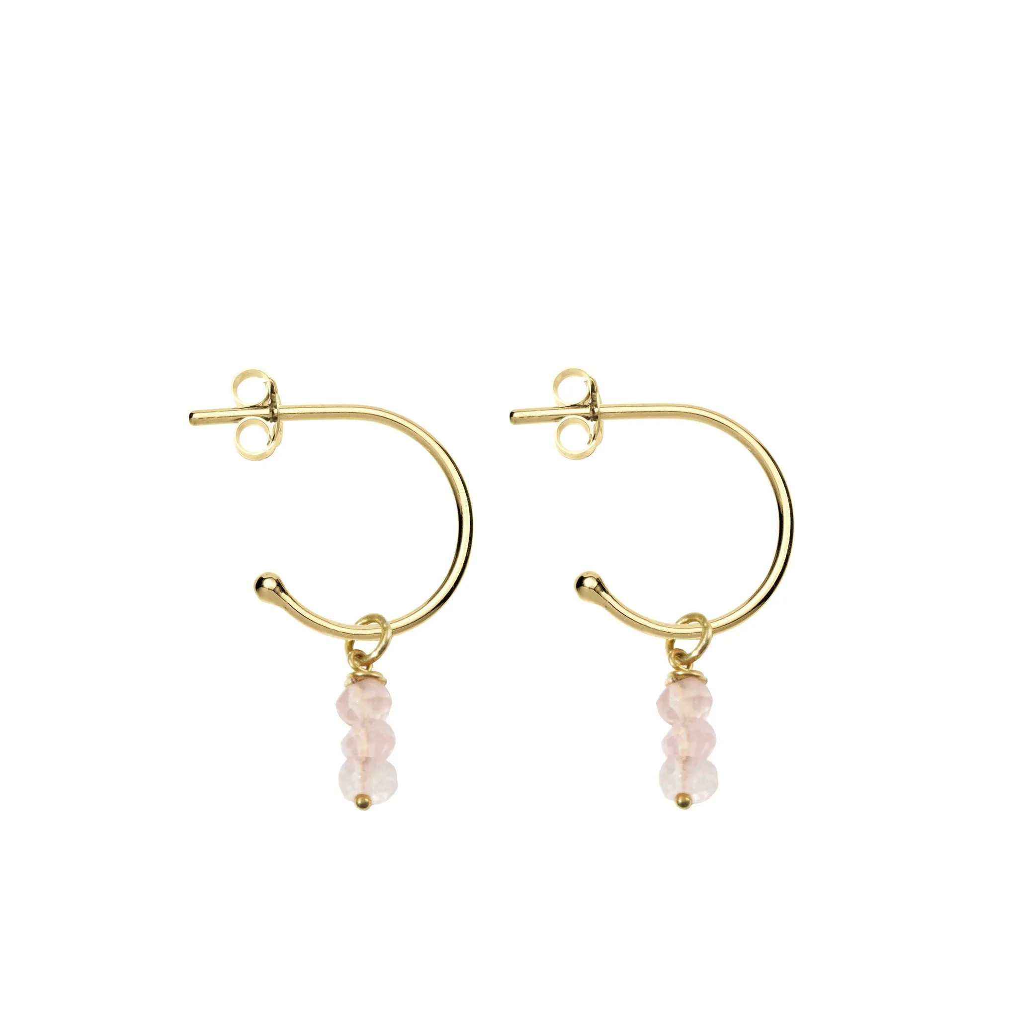 INFINITE LOVE OPEN HOOP | ROSE QUARTZ