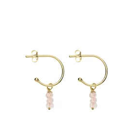 INFINITE LOVE OPEN HOOP | ROSE QUARTZ