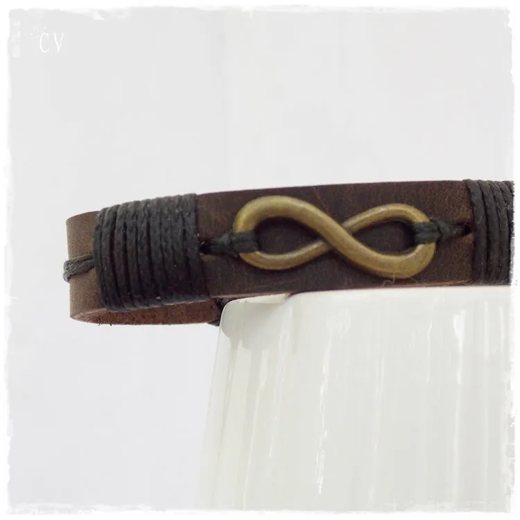 Infinity Leather Bracelet