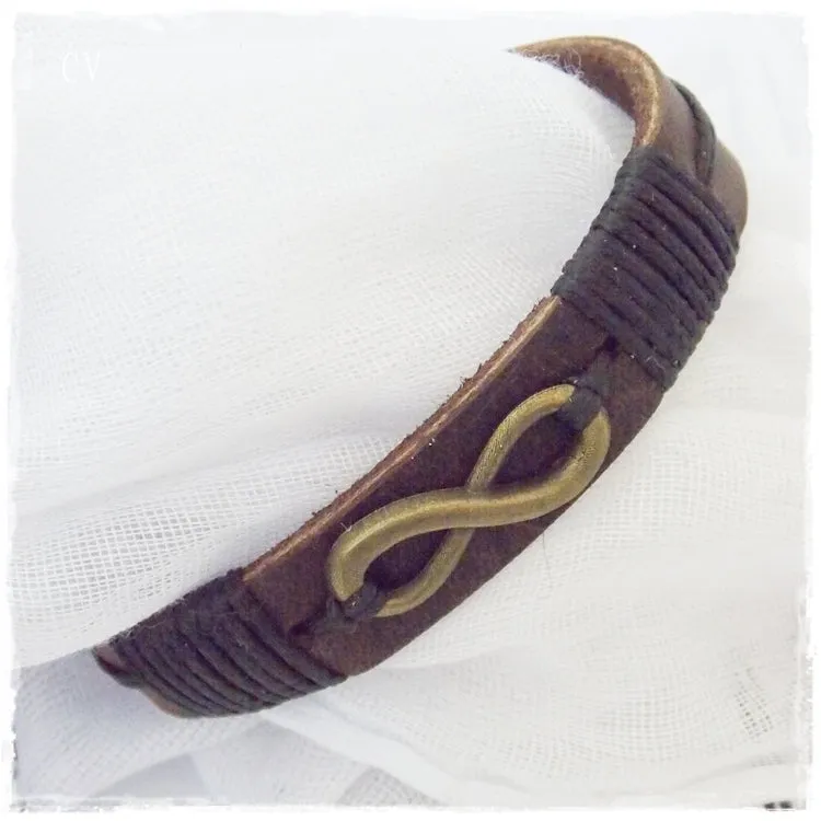 Infinity Leather Bracelet