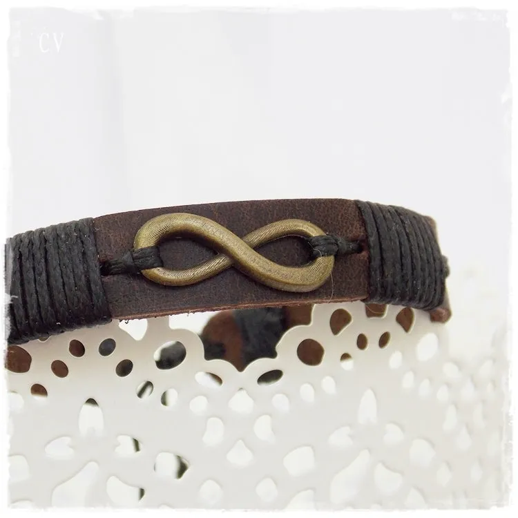 Infinity Leather Bracelet