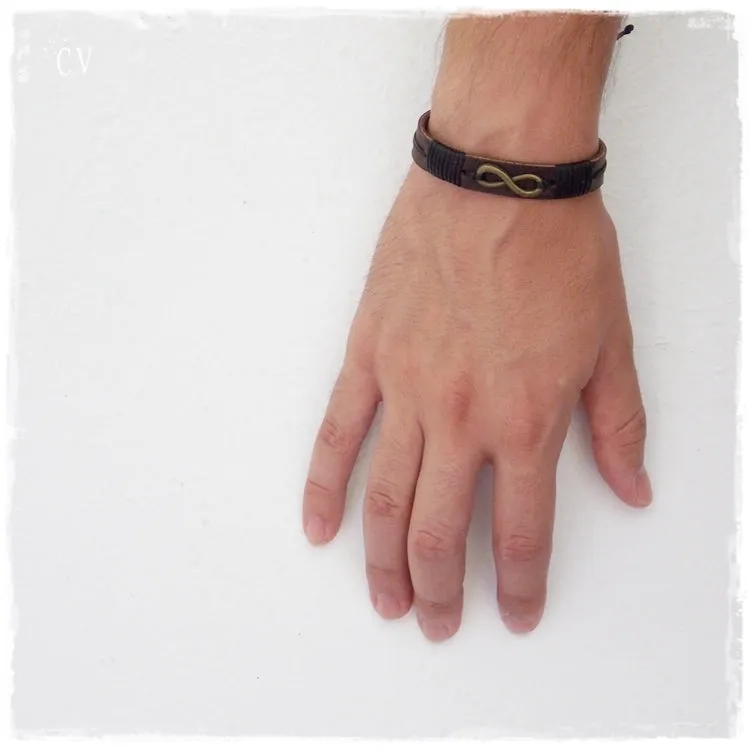 Infinity Leather Bracelet