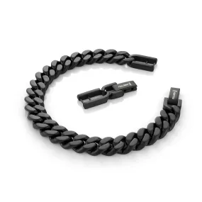 Italgem Men's 8.5" 10mm IP Steel Curb Link Bracelet