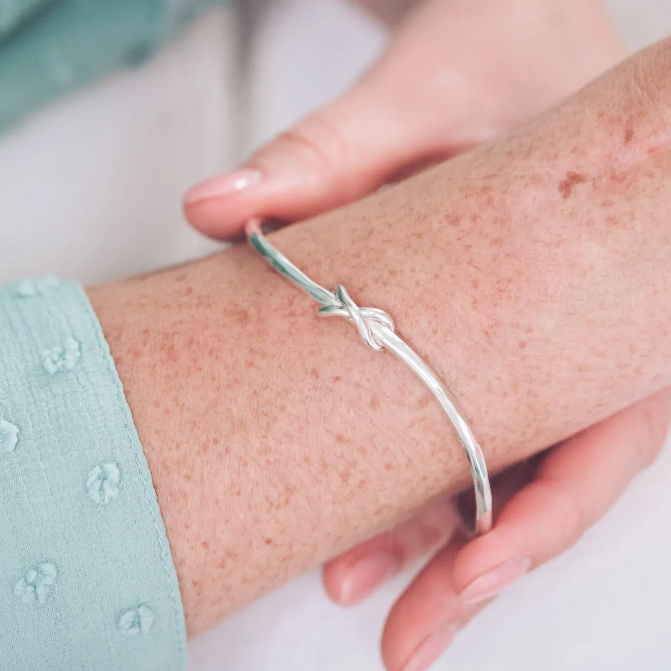 Jess Silver Infinity Bangle