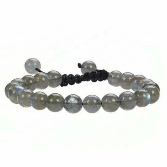 Labradorite Adjustable Rope Bracelet | Real Stone for Intuition & Protection