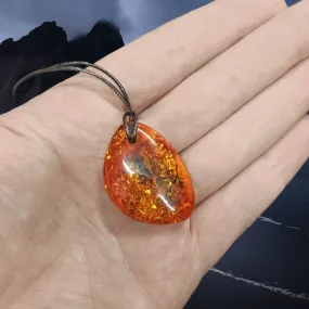 Large Amber Amulet Pendant