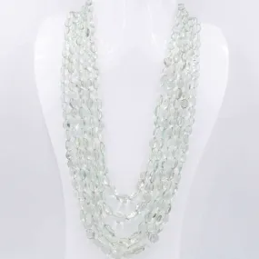 Layered Prasiolite Beaded Necklace Green Amethyst Necklace Gemstones Necklace Quartz Necklace Indian Necklace Sarafa Necklace SKU: 6143167