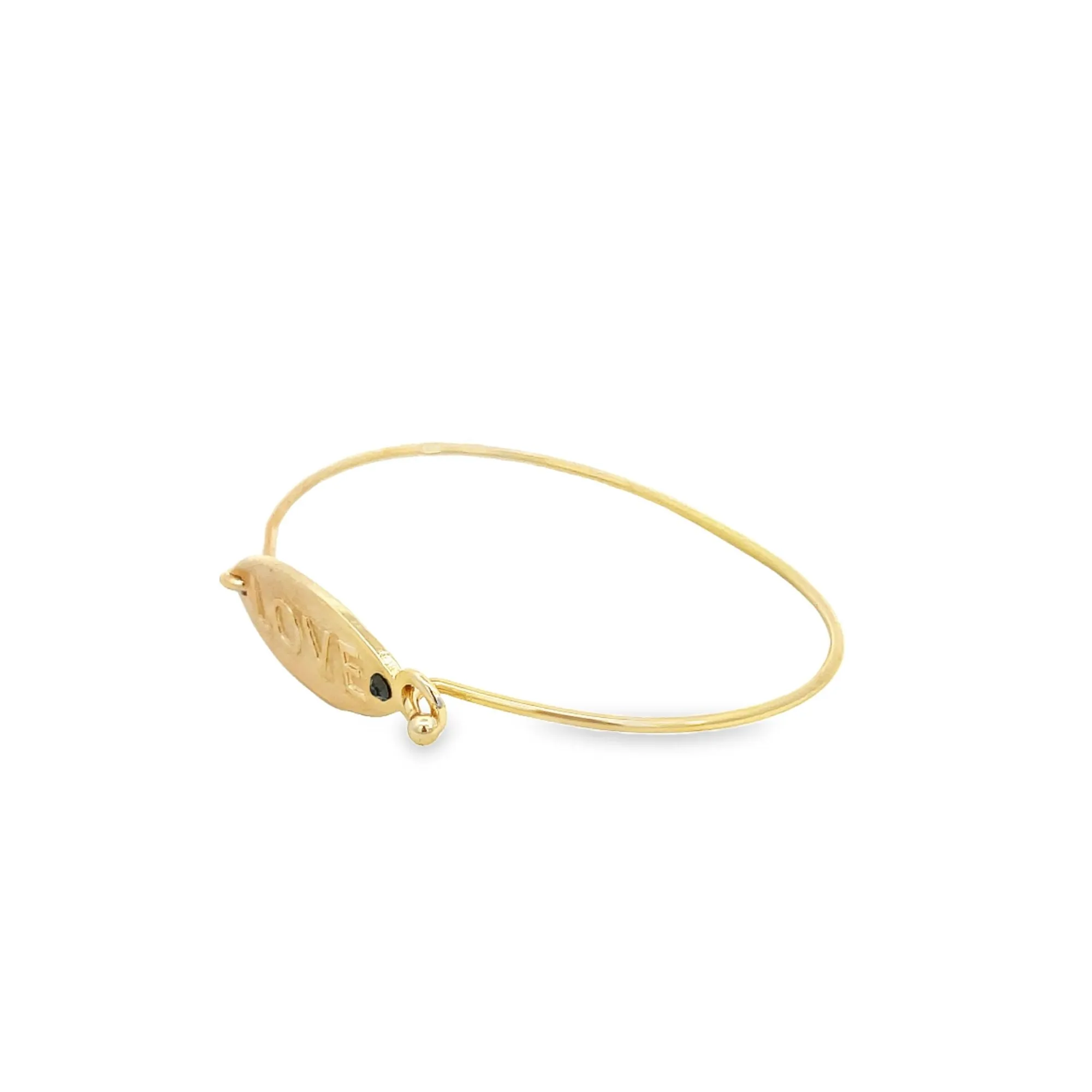 Love Buckle Bangle Bracelet With Cz Stone (B25)