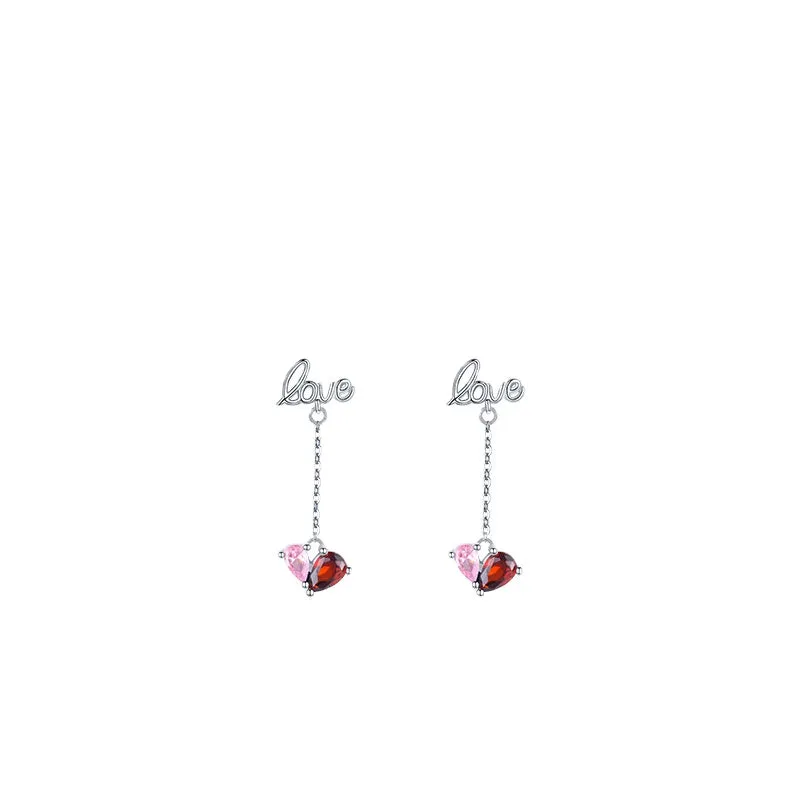 Love Letter Zircon Sterling Silver Earrings