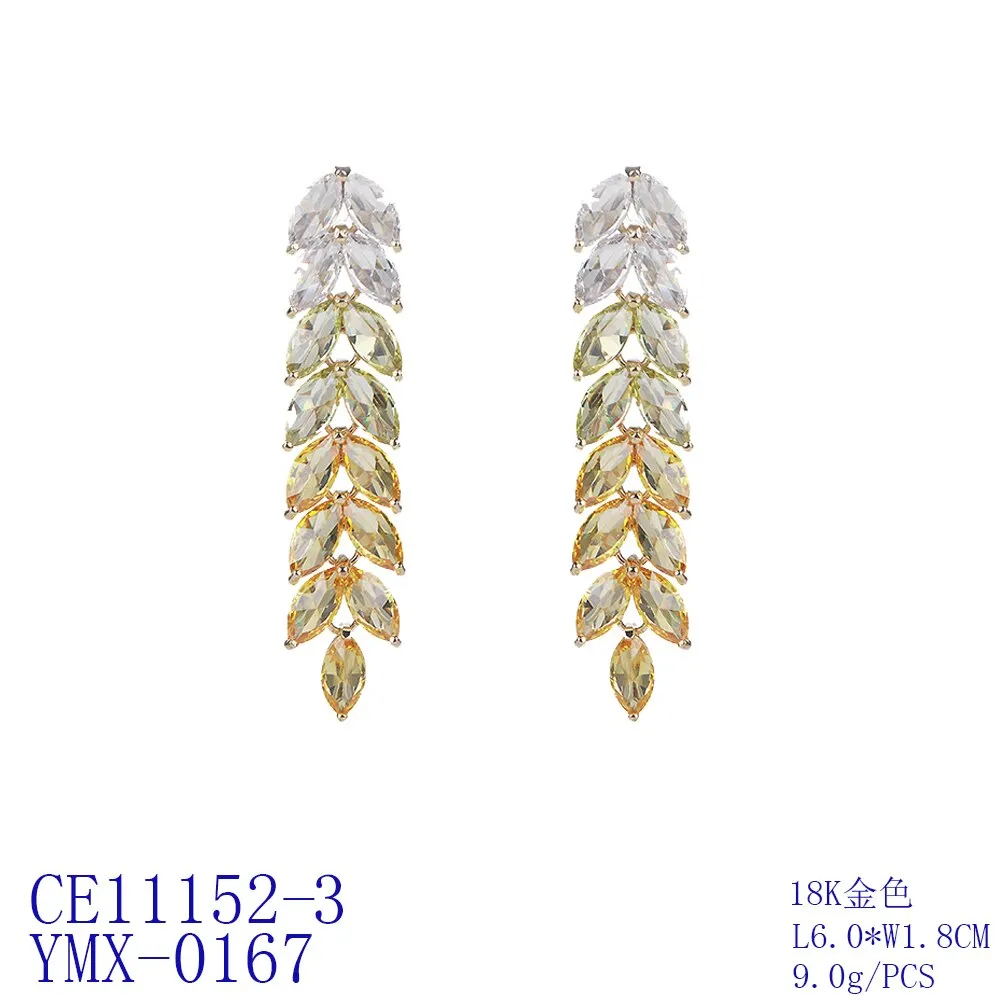 Luxury Cubic Zircon CZ Earrings,Chains Style Birthday Party Wedding Gift Fine New Jewelry CE11152