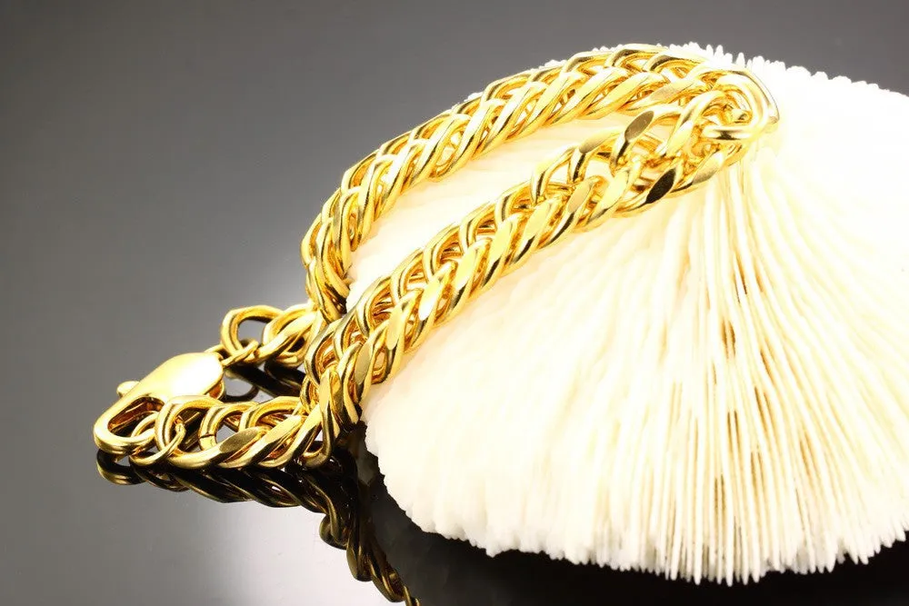 Luxury weddings jewelry 18K Gold plated bracelet men gold plated chain bracelet jewelry men's bracelet chain