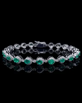 LVNA Signatures™️ Green Colombian Gemstones Diamond Bracelet 18kt