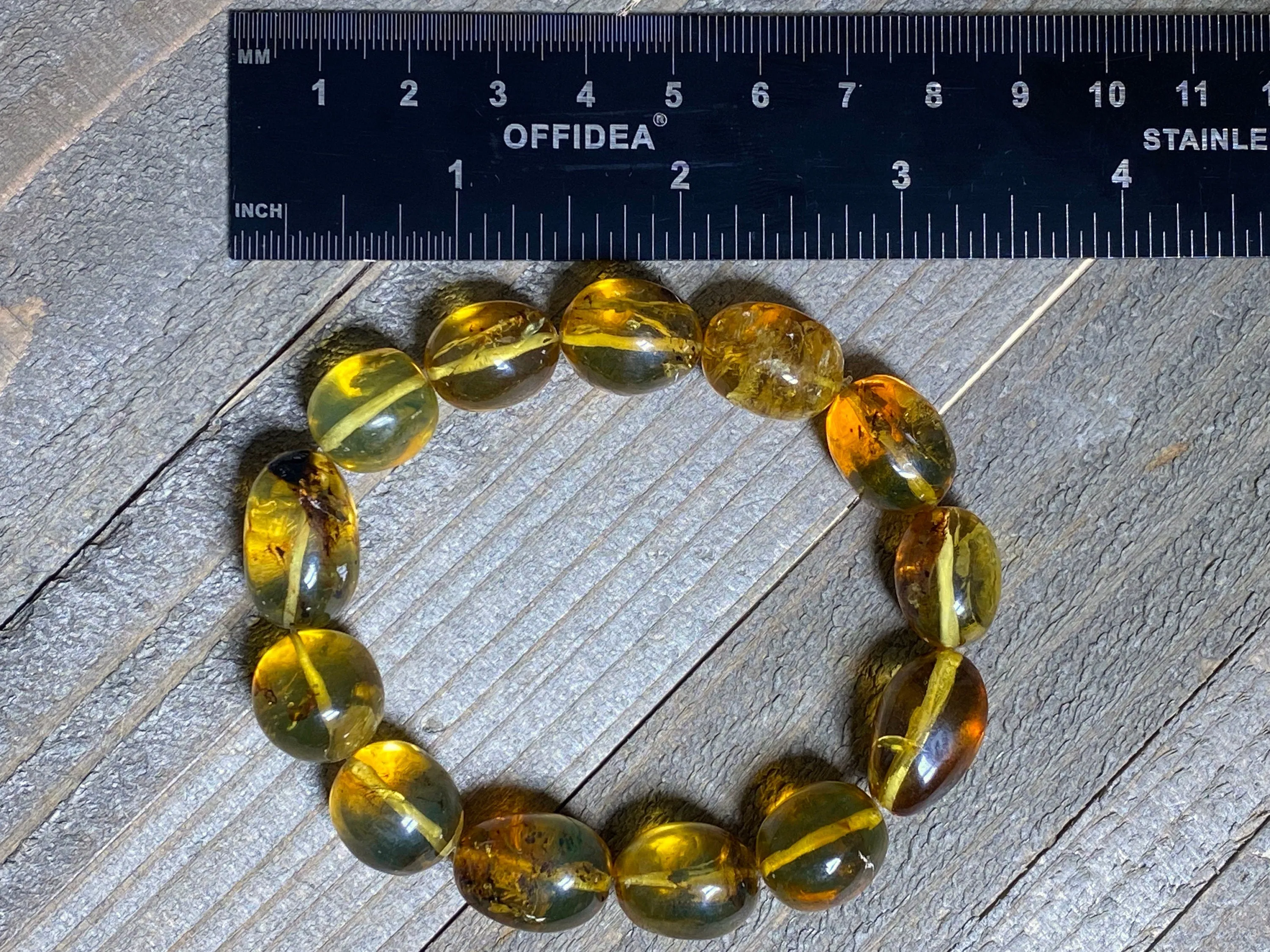 Mexican AMBER Crystal Bracelet - Beaded Bracelet, Handmade Jewelry, Healing Crystals and Stones, 48234