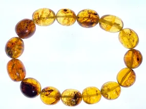 Mexican AMBER Crystal Bracelet - Beaded Bracelet, Handmade Jewelry, Healing Crystals and Stones, 48249