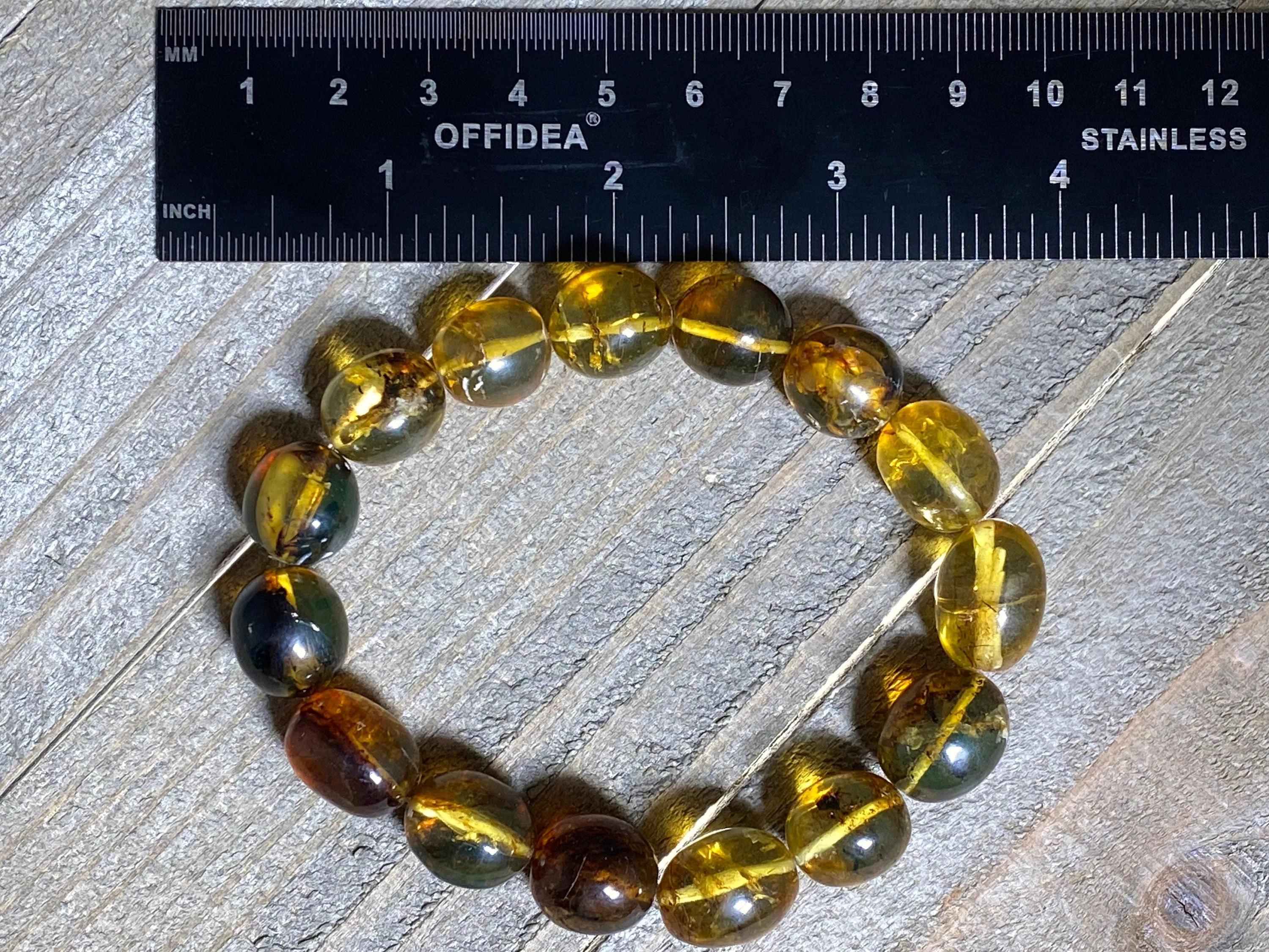 Mexican AMBER Crystal Bracelet - Beaded Bracelet, Handmade Jewelry, Healing Crystals and Stones, 48249