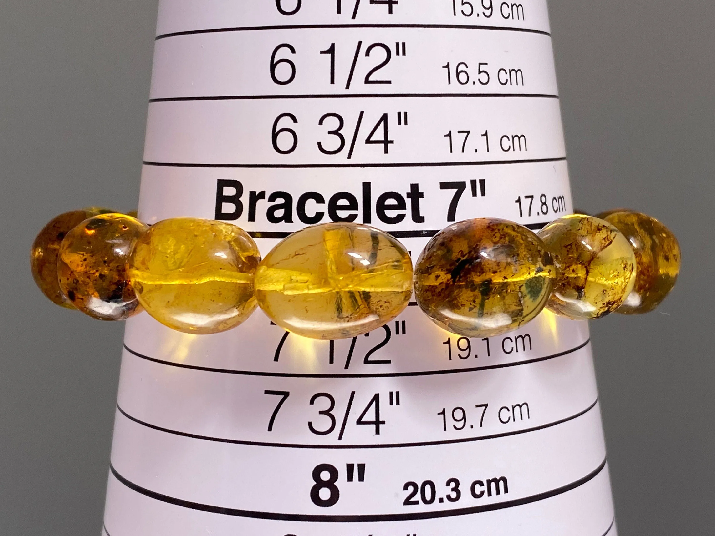 Mexican AMBER Crystal Bracelet - Beaded Bracelet, Handmade Jewelry, Healing Crystals and Stones, 48249