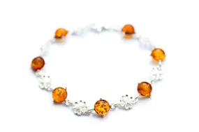 Minimal Heart Amber Bracelet