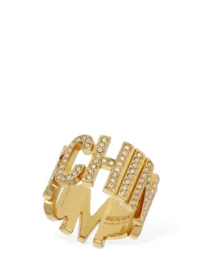 Moschino   Moschino crystal band ring 