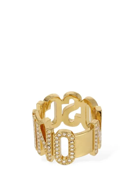 Moschino   Moschino crystal band ring 