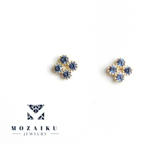 Mozaiku Sapphire Blossom Earrings