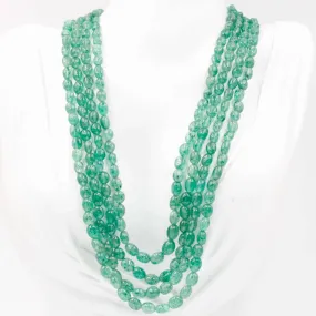 Natural Aventurine Quartz Necklace Russian Emerald Quartz Necklace Quartz Beaded Gemstone Necklace Green Russian Emerald Quartz SKU 6142945