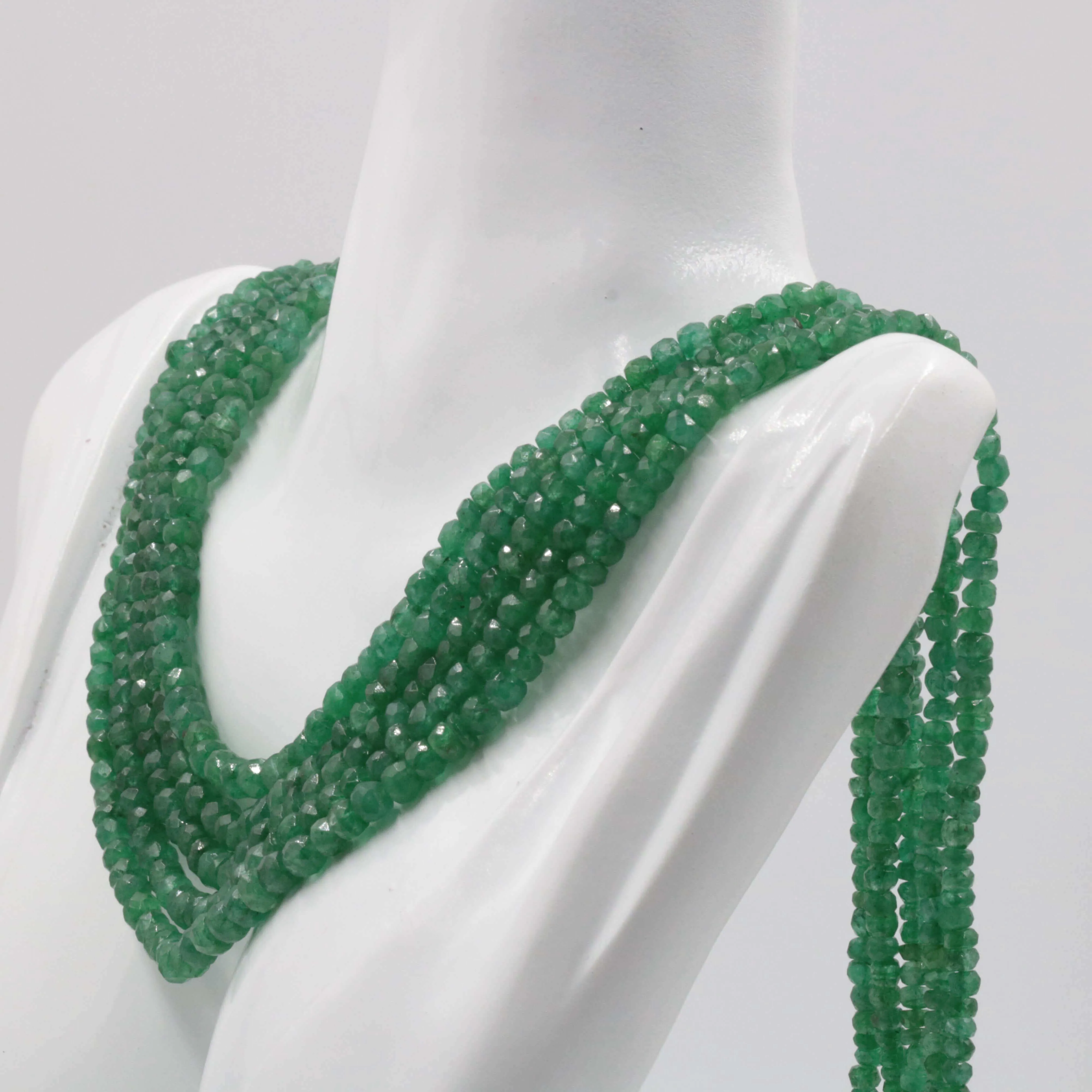 Natural Emerald Gemstone Beaded Necklace Green Necklace Necklace Beads Green Gemstone beads Genuine stone beads SKU:113225,113226,113227,113313