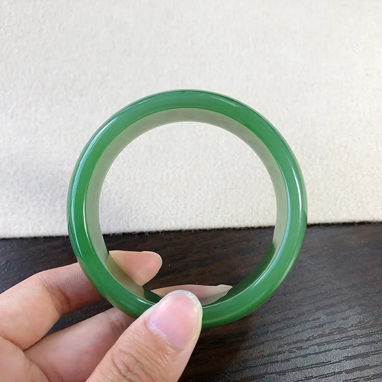 Natural Jade Bangle Nephrite Bangle Internal Diameter 59.3mm NBE003