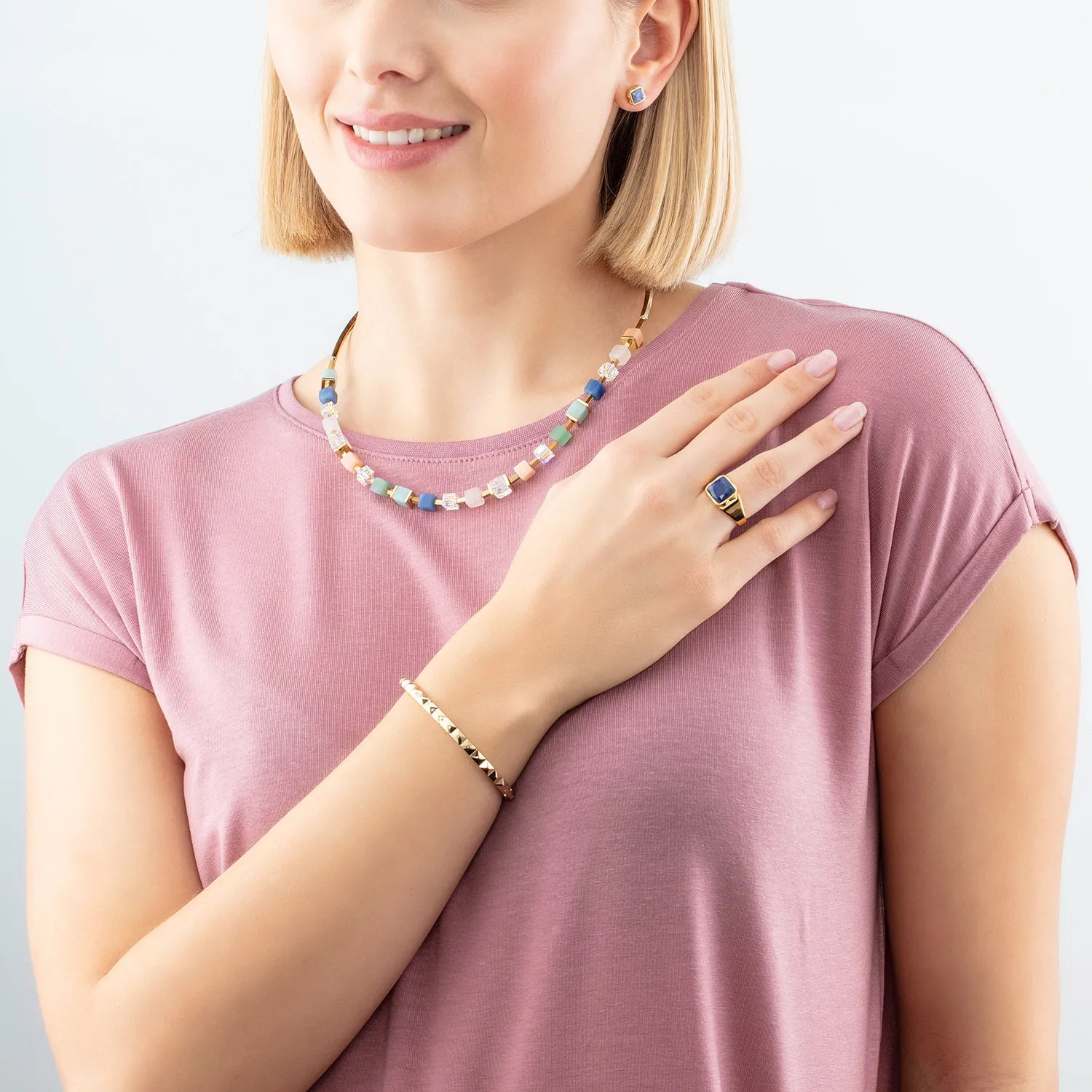 Necklace Precious Classic Cubes multicolour-gentle