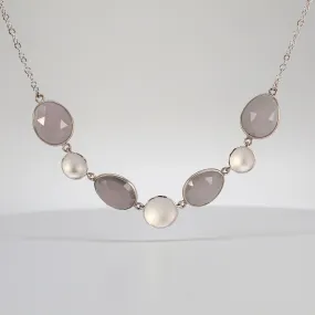 NEW! Stepping Stone Necklace with Lavender Blue Quartz in Sterling Silver by Sarah Richardson