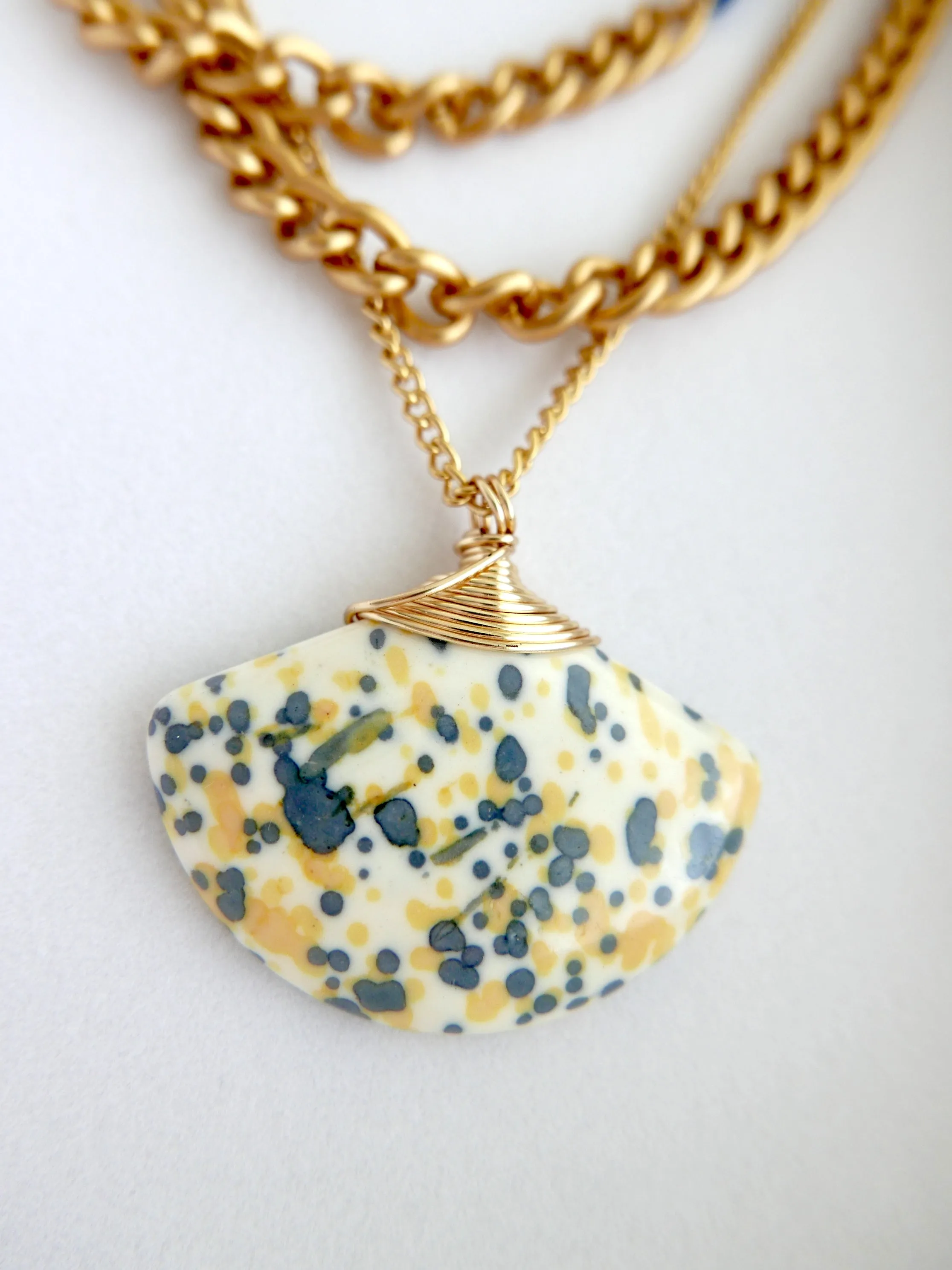One Little Drop - Blue & Yellow Necklace