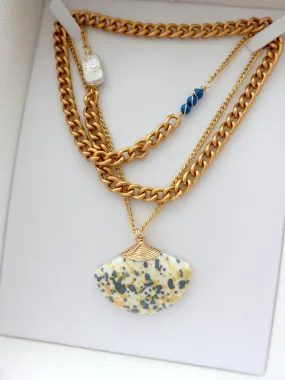 One Little Drop - Blue & Yellow Necklace