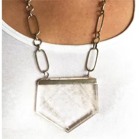 One of a kind crystal necklace with solid silver chain  necklaces