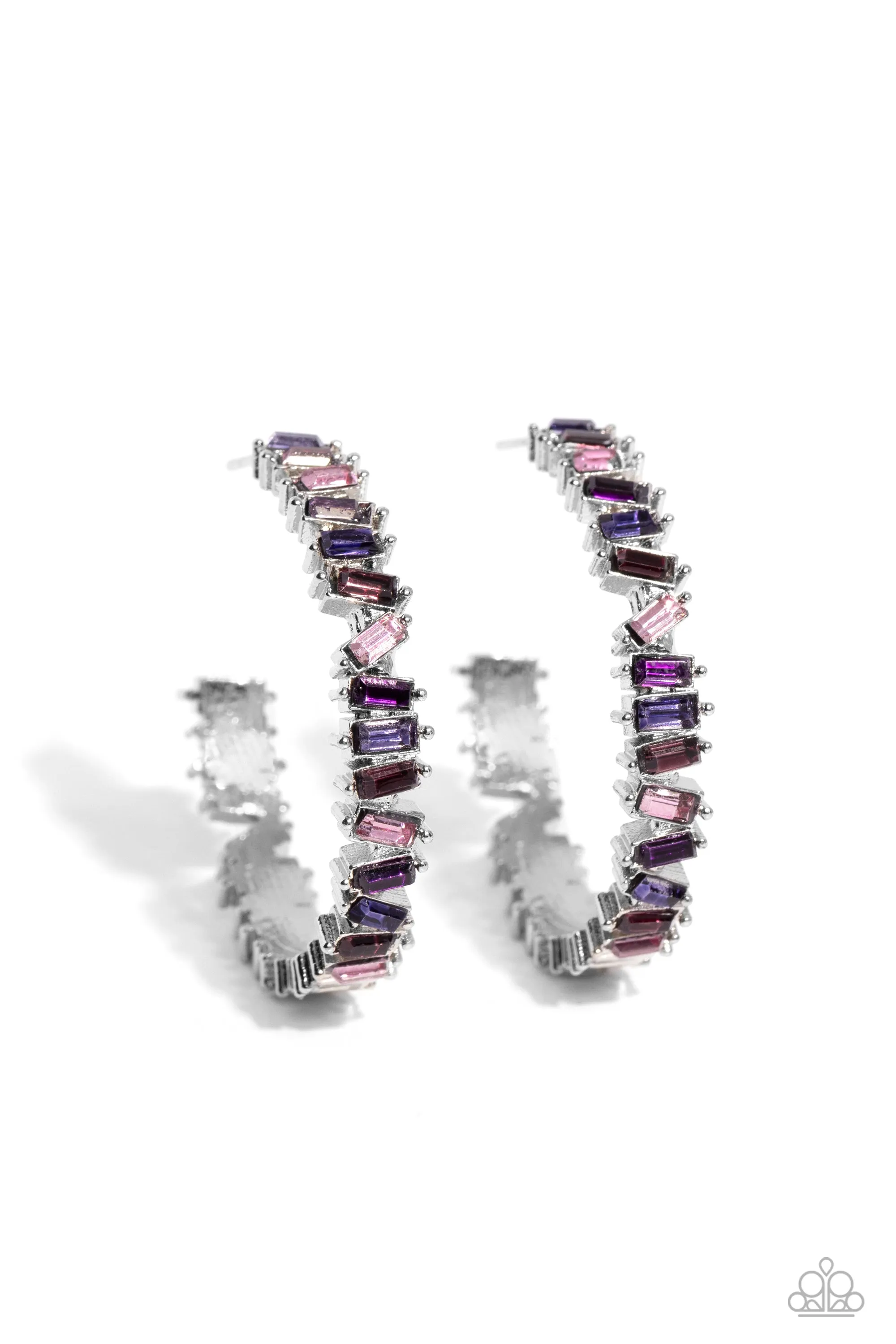 Open Door Jewelry - Effortless Emeralds - Purple Earrings - Paparazzi Accessories