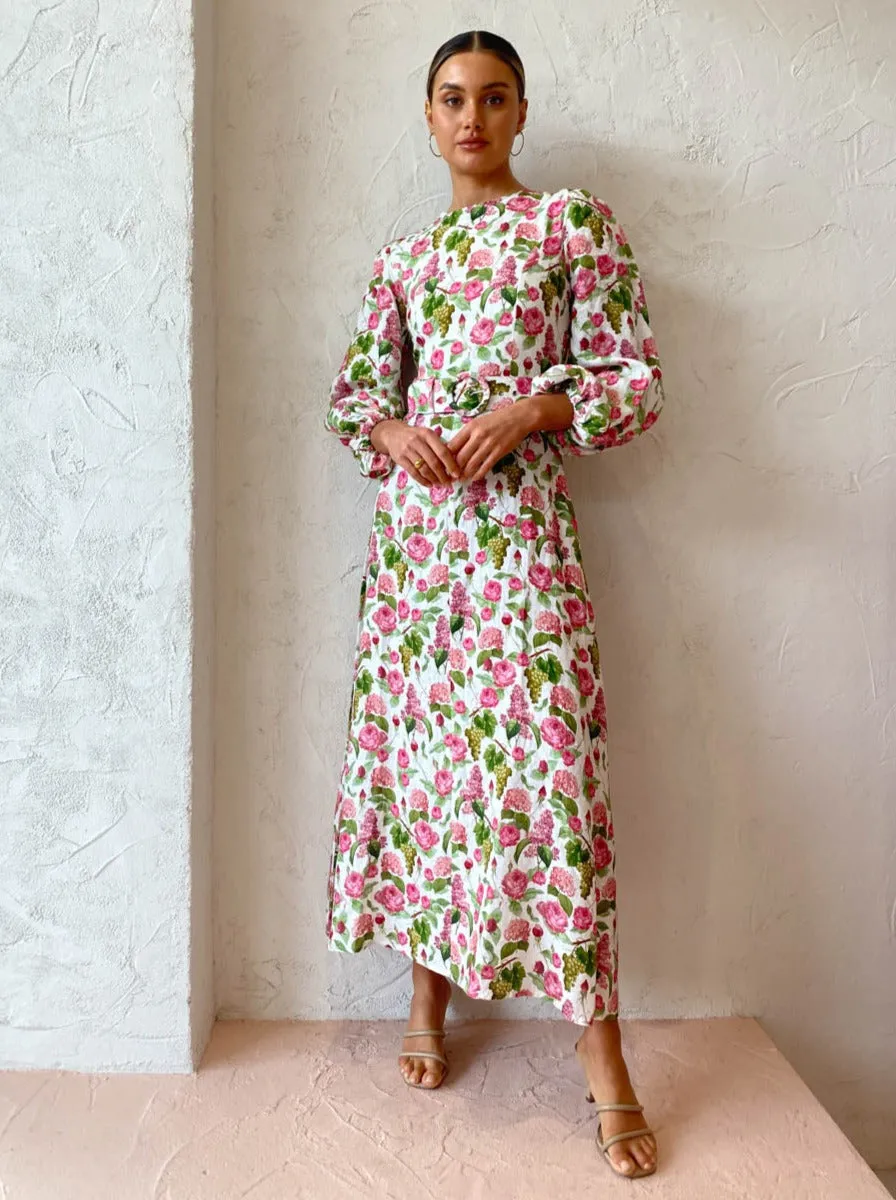 Palm Noosa Melrose Dress in Pink Blooms