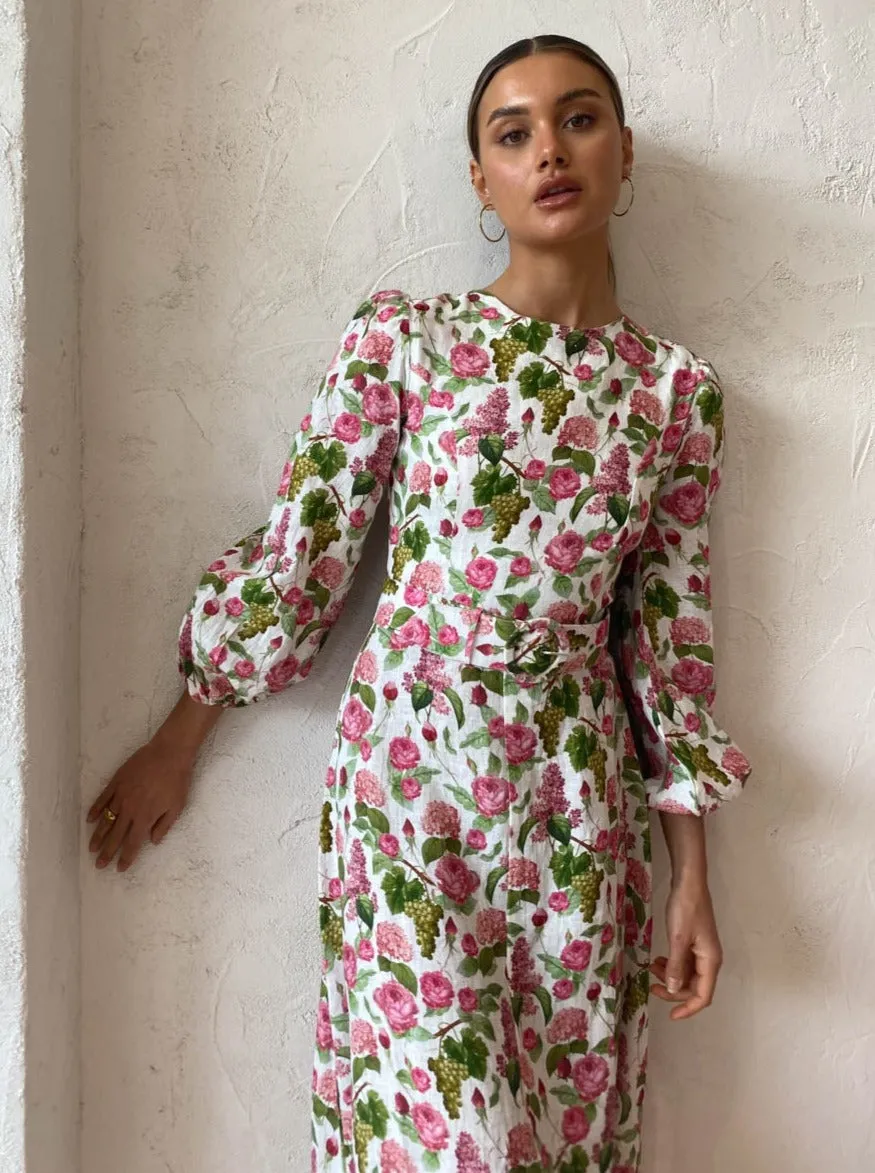 Palm Noosa Melrose Dress in Pink Blooms