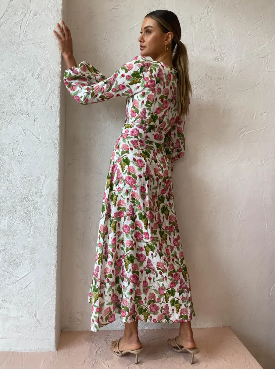 Palm Noosa Melrose Dress in Pink Blooms
