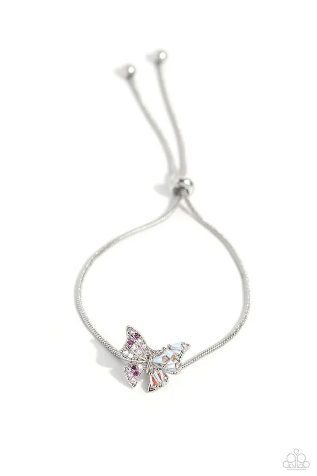 Paparazzi Bracelet ~ Adjustable Allure - Pink